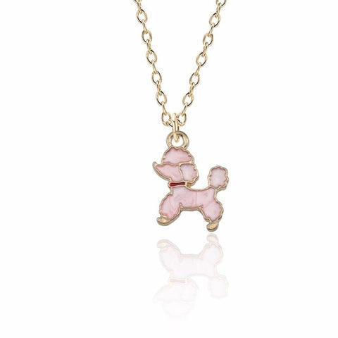 Poodle Enamel Necklace