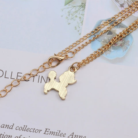 Poodle Enamel Necklace
