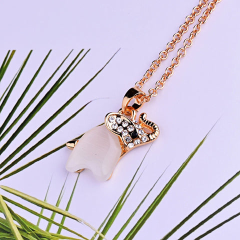 Free Cute Opal Elephant Necklace (2 Color Styles)