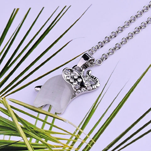 Free Cute Opal Elephant Necklace (2 Color Styles)