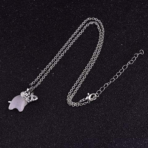 Free Cute Opal Elephant Necklace (2 Color Styles)