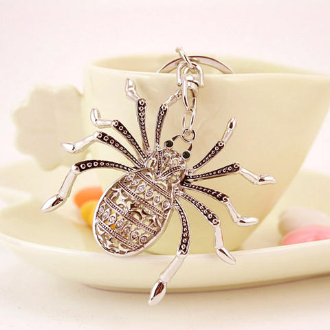 Crystal Spider Keychain