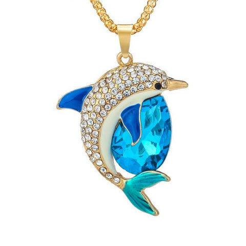 Crystal Dolphin Necklace