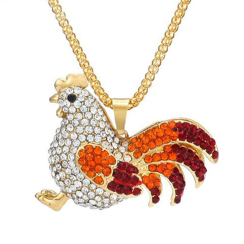 Crystal Chicken Necklace