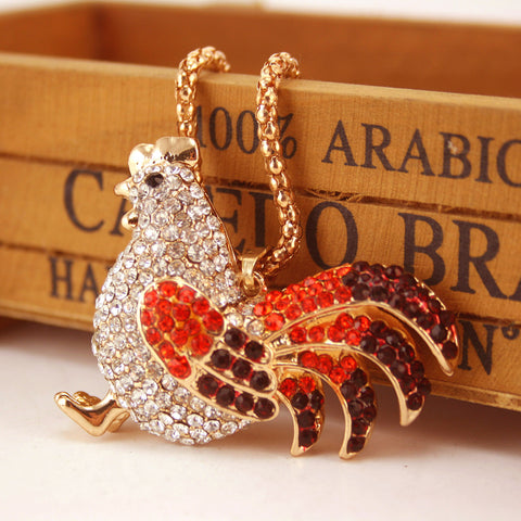 Crystal Chicken Necklace