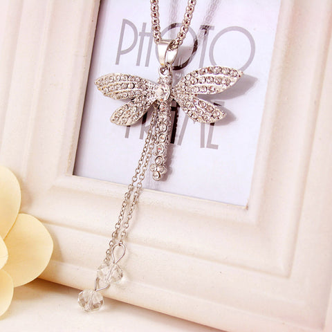 Crystal Dragonfly Necklace