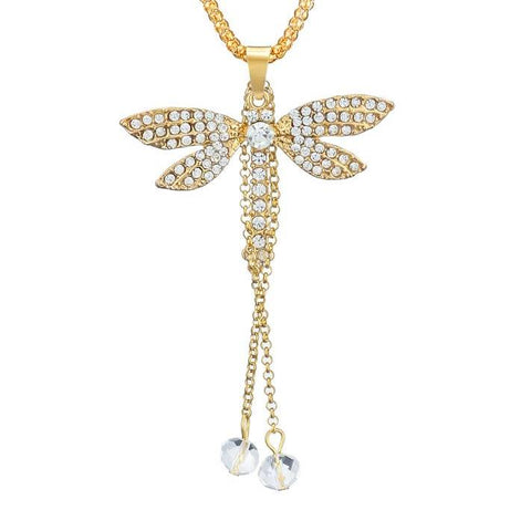 Crystal Dragonfly Necklace