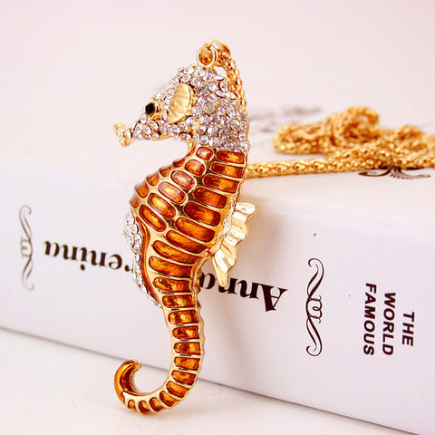 Crystal Seahorse Necklace