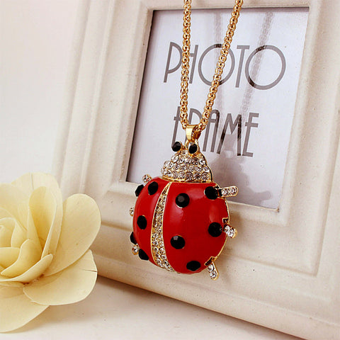 Crystal Ladybug Necklace