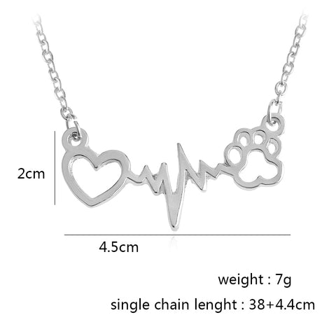 Paw Heart Necklace