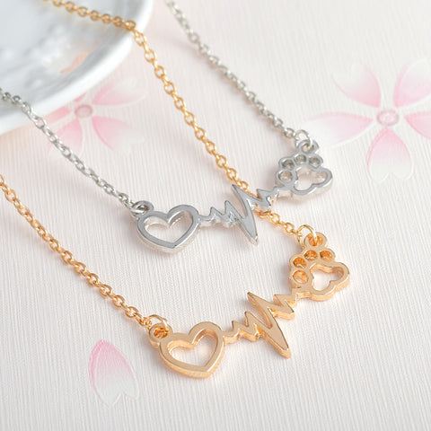 Paw Heart Necklace