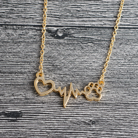 Paw Heart Necklace