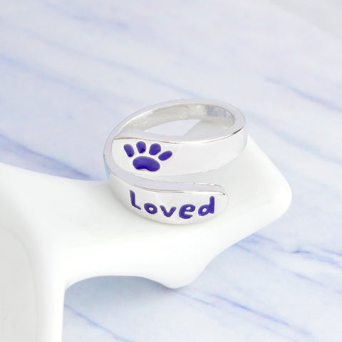 Purple Love Paw Ring