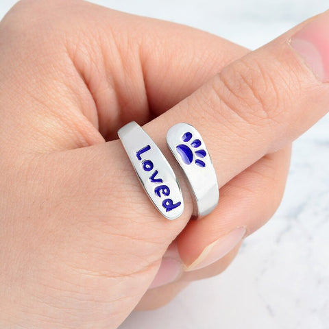 Purple Love Paw Ring
