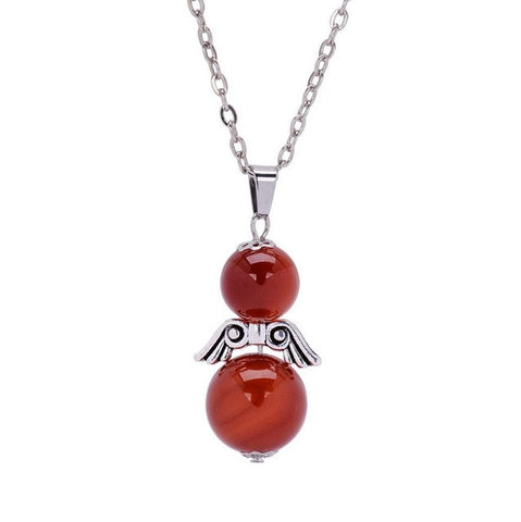 Angel Wings Crystal Bead Necklace