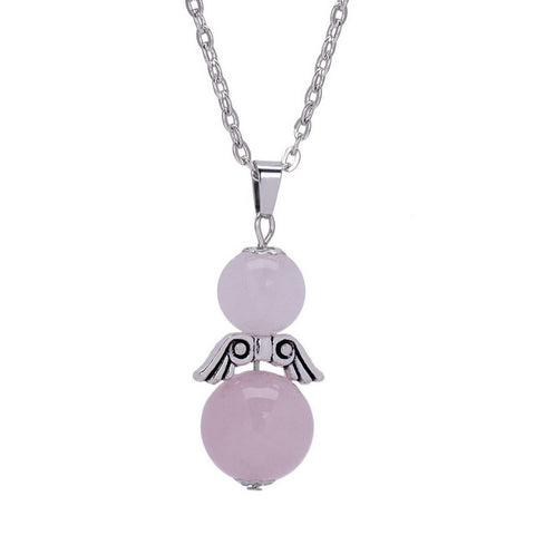 Angel Wings Crystal Bead Necklace