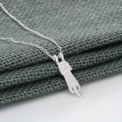 925 Sterling Silver Lovely Cat Necklace
