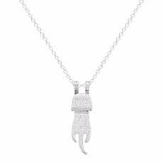 925 Sterling Silver Lovely Cat Necklace