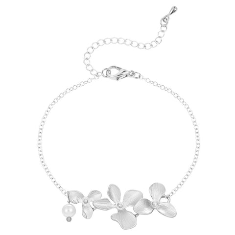 Orchid Flower Bracelet