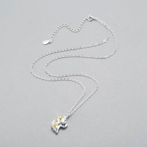 Silver Cute Dog Necklace