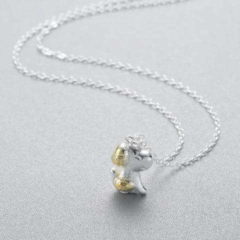 Silver Cute Dog Necklace