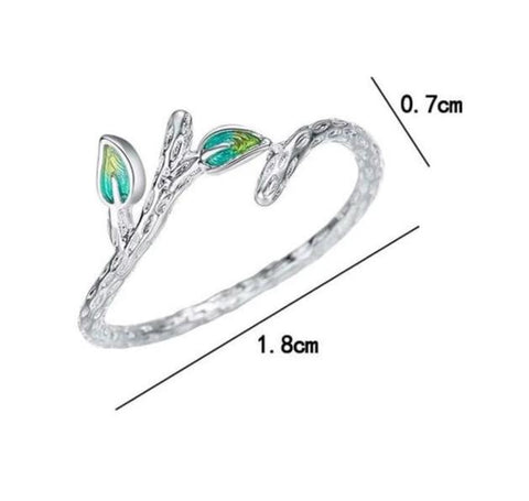 Sprout Leaves Adjustable Ring