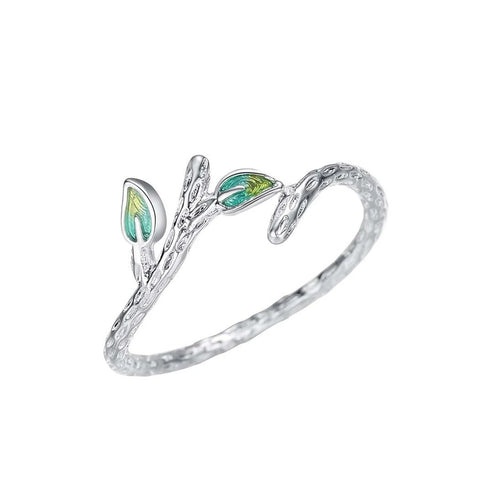 Sprout Leaves Adjustable Ring