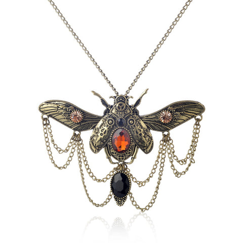 Vintage Beetle Necklace