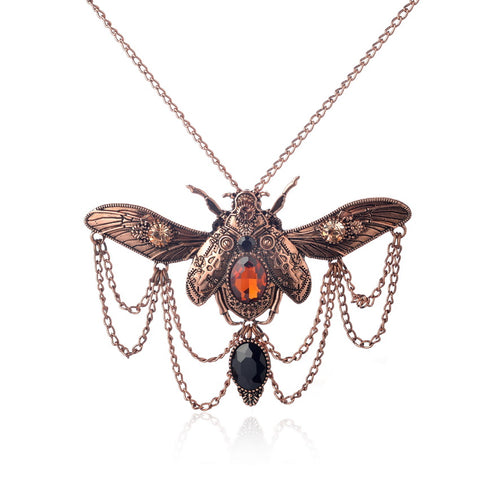 Vintage Beetle Necklace