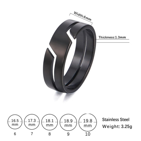 Free 2.3mm Wide - Black Ring