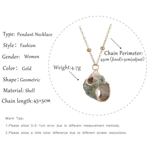 Green Snail necklace