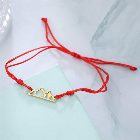 Double Chain Gold Mountain Bracelet