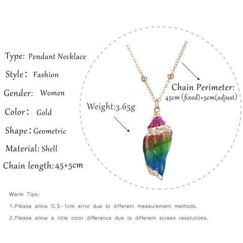 Bright Blue Shell Necklace