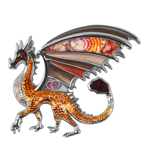 Walking Dragon Brooch