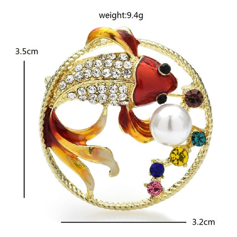 Swimming Fish Brooch