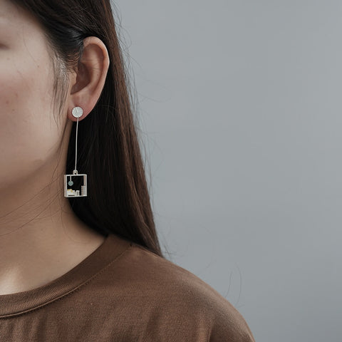 My Cat Silver Earrings