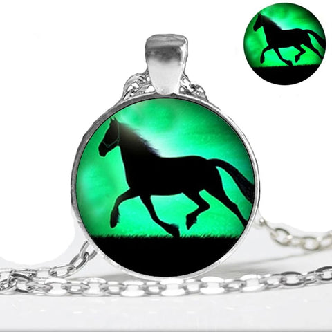 Running Horse Cameo Necklace