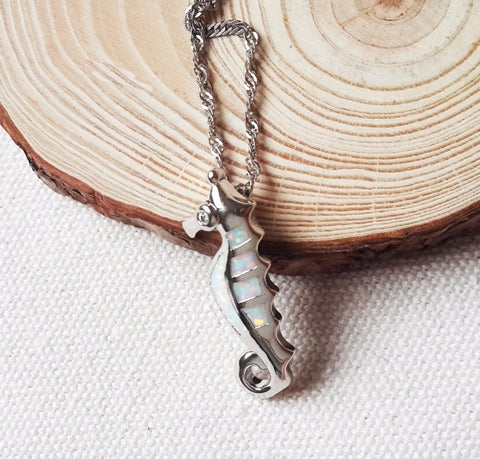 Necklace - Cute SeaHorse Opal Necklace