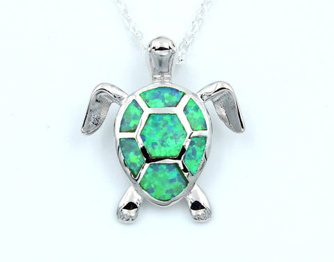 Necklace - Opal Sea Turtle Necklace