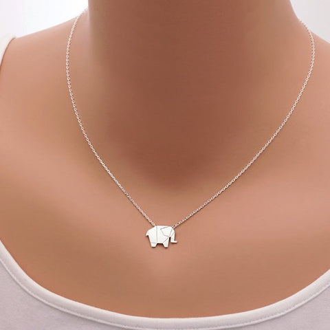 Necklace - Origami Elephant Necklace