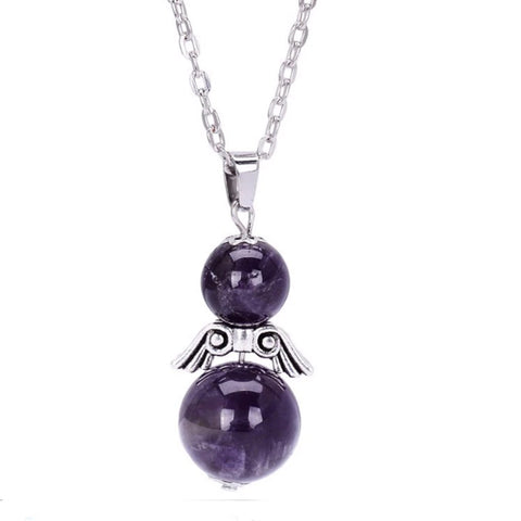 Angel Wings Crystal Bead Necklace