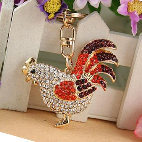 Crystal Chicken Keychain