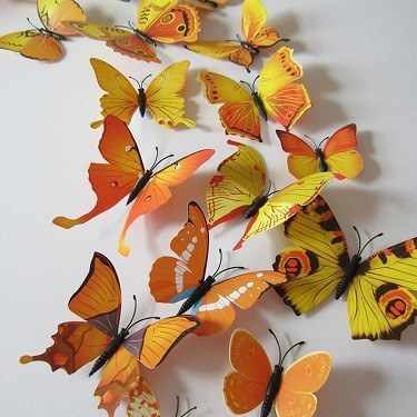 Stickers - 12Pcs 3D Butterfly Wall Stickers