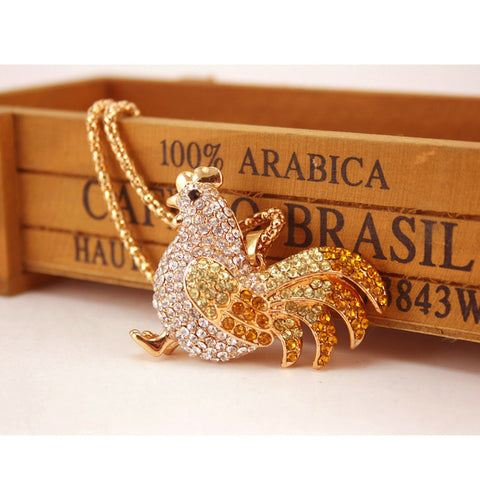 Crystal Chicken Necklace