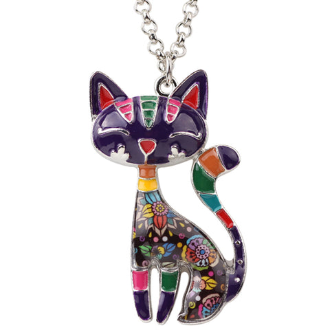 Multicolor Cat Necklace