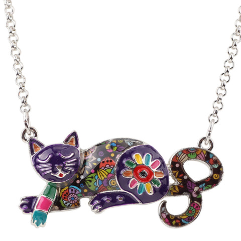 Sleeping Cat Necklace