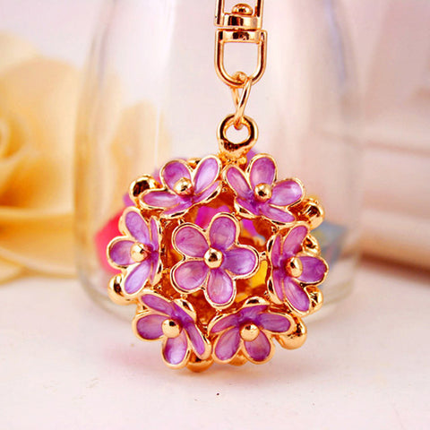 Crystal Flower Keychain