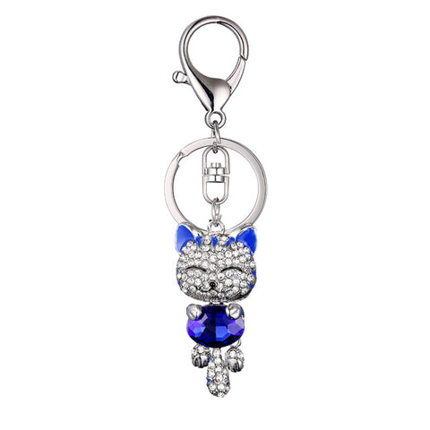 Crystal Cat Keychain