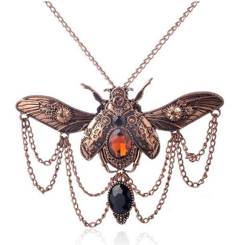 Vintage Beetle Necklace