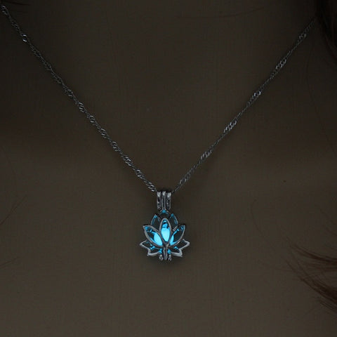 Lotus Glow in the Dark Necklace